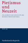 Buchcover Pietismus und Neuzeit Band 43 – 2017