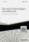 Buchcover Das neue Finanzanlagenvermittlerrecht - aktuell, mit Arbeitshilfen online