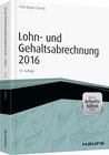 Buchcover Lohn- und Gehaltsabrechnung 2016 - inkl. Arbeitshilfen online