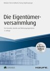 Buchcover Die Eigentümerversammlung - inkl. Arbeitshilfen online