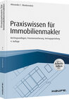 Buchcover Praxiswissen für Immobilienmakler - inkl. Arbeitshilfen online