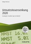 Buchcover Umsatzsteuersenkung 2020 - inkl. Arbeitshilfen online