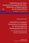 Buchcover Einheitliche Corporate Governance-Grundsätze für die Europäische Aktiengesellschaft (SE)