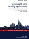 Buchcover Stimmrecht ohne Beteiligungsinteresse