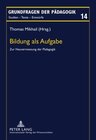 Buchcover Bildung als Aufgabe