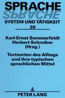 Buchcover Textsorten des Alltags und ihre typischen sprachlichen Mittel