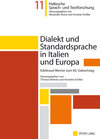 Buchcover Dialekt und Standardsprache in Italien und Europa