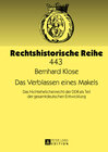 Buchcover Das Verblassen eines Makels