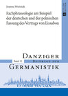 Buchcover Fachphraseologie am Beispiel der deutschen und der polnischen Fassung des Vertrags von Lissabon