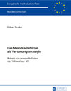 Buchcover Das Melodramatische als Vertonungsstrategie
