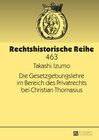 Buchcover Die Gesetzgebungslehre im Bereich des Privatrechts bei Christian Thomasius
