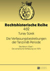 Buchcover Die Verfassungsbestrebungen der Tanzimât-Periode