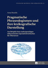 Buchcover Pragmatische Phraseologismen und ihre lexikografische Darstellung