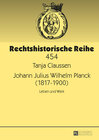 Buchcover Johann Julius Wilhelm Planck (1817–1900)