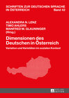 Buchcover Dimensionen des Deutschen in Österreich