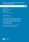 Buchcover Rural Poverty Determinants in the Remote Rural Areas of Kyrgyzstan