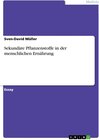 Buchcover Sekundäre Pflanzenstoffe in der menschlichen Ernährung