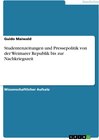 Buchcover Studentenzeitungen und Pressepolitik von der Weimarer Republik bis zur Nachkriegszeit