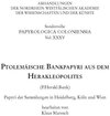 Buchcover Ptolemäische Bankpapyri aus dem Herakleopolites (P.Herakl.Bank)