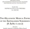 Buchcover Two Hellenistic Medical Papyri of the Ärztekammer Nordrhein