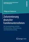 Buchcover Zielorientierung deutscher Familienunternehmen