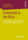 Buchcover Solidarität in der Krise