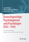 Buchcover Deutschsprachige Psychologinnen und Psychologen 1933–1945