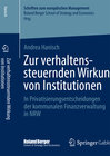 Zur verhaltenssteuernden Wirkung von Institutionen width=