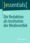 Buchcover Die Redaktion als Institution der Medienethik