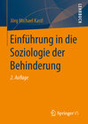 Buchcover Einführung in die Soziologie der Behinderung