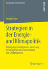Buchcover Strategien in der Energie- und Klimapolitik