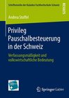 Buchcover Privileg Pauschalbesteuerung in der Schweiz