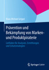 Buchcover Prävention und Bekämpfung von Marken- und Produktpiraterie