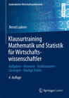 Buchcover Klausurtraining Mathematik und Statistik für Wirtschaftswissenschaftler