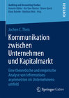 Buchcover Kommunikation zwischen Unternehmen und Kapitalmarkt