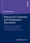 Buchcover Wirkung von IT-Governance auf IT-Komplexität in Unternehmen