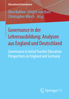 Buchcover Governance in der Lehrerausbildung: Analysen aus England und Deutschland