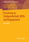 Buchcover Forschung zu Zivilgesellschaft, NPOs und Engagement
