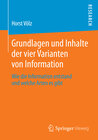 Buchcover Grundlagen und Inhalte der vier Varianten von Information