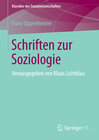 Buchcover Schriften zur Soziologie