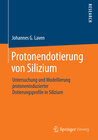 Buchcover Protonendotierung von Silizium
