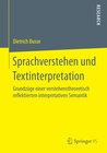 Buchcover Sprachverstehen und Textinterpretation