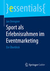 Buchcover Sport als Erlebnisrahmen im Eventmarketing