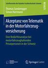 Buchcover Akzeptanz von Telematik in der Motorfahrzeugversicherung