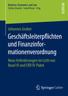 Buchcover Geschäftsleiterpflichten und Finanzinformationenverordnung