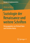 Buchcover Soziologie der Renaissance und weitere Schriften