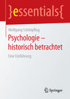 Buchcover Psychologie - historisch betrachtet