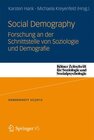 Buchcover Social Demography - Forschung an der Schnittstelle von Soziologie und Demographie