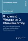 Buchcover Ursachen und Wirkungen der De-Internationalisierung