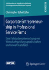 Buchcover Corporate Entrepreneurship in Professional Service Firms